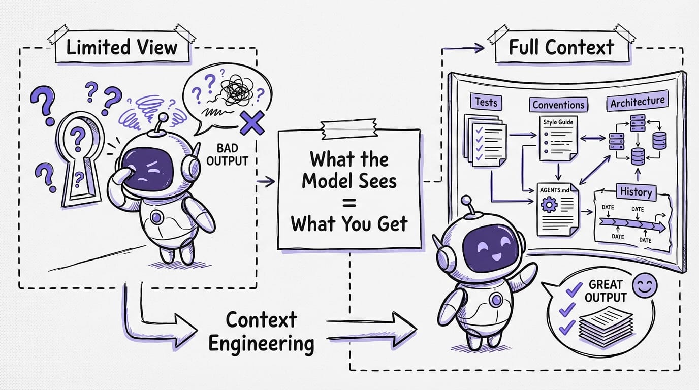 How context flows from developer intent to agent output